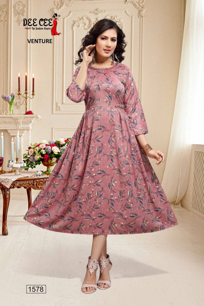 Dee Cee Venture New Exclusive Ethnic Wear Rayon Kurtis Collection